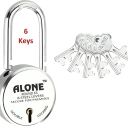 Round 65mm Long Shackle Padlock for Home Gate Shop & Shutter, D/L 6 Keys Padlock-15