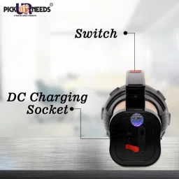 pick ur needs 100 Watt LED Metal Long Range Emergency Search Torch Light With Bilinker 1 Km Range 20 hrs Torch Emergency Light image 2