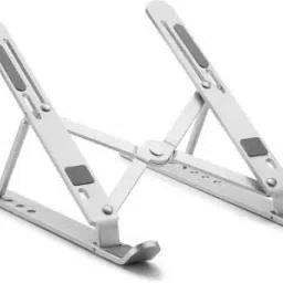 FIVANIO Laptop Stand / Laptop Holder Riser / Computer Tablet Stand 6 Angles Adjustable Laptop Stand FIVANIOor Quality Foldable AnodFIVANIO Aluminium Height Adjustable Aluminium Floor and Desk Stand Laptop Stand with Adjustable Height Compatible with Universal Laptops-14