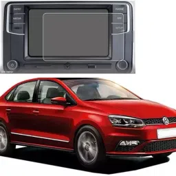 KACA Edge To Edge Screen Guard for (GPS System) Volkswagen Vento Highline AT Matt Edition (8 inch) (2021 - Running) Bubble Proof : HD+ Ultra Clear : 9H Hardness : Company Fitted (Glossy :1)-1