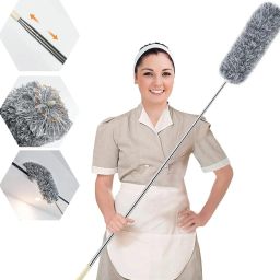 Cleaning Duster with 100 inches Expandable Pole Handle Washable Duster Wet and Dry Duster-image-62