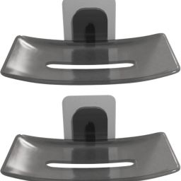 Adhesive Soap Stand for Kitchen, Bathroom, Wall Mounted Soap Dish Holder Plastic Wall Shelf-image-47