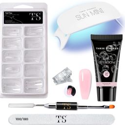 Poly Nail Extension Gel Kit | Light Pink UV Nail Art Kit Nail Extension Set-picture-15