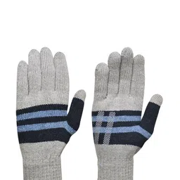 LOOM LEGACY Men Striped Winter Gloves-image-88