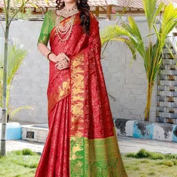 jayant creation Bandhani Printed Zari Pure Silk Patola Saree-picture-37