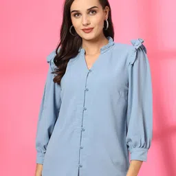 plusS Women Cotton Shirt Style Top-picture-41