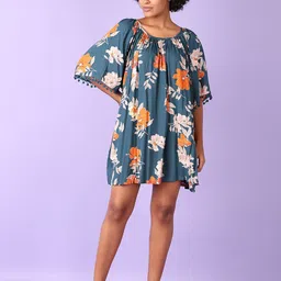 LIMEROAD Ethnic Printed Round-Neck Ethnic Dress-image-76