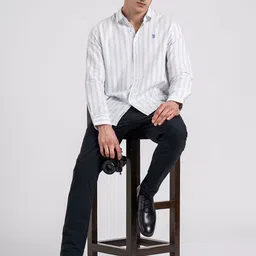 Red Tape Men Relaxed Opaque Striped Casual Shirt-image-92