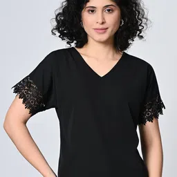 BAESD Women Solid V-Neck Top-image-83