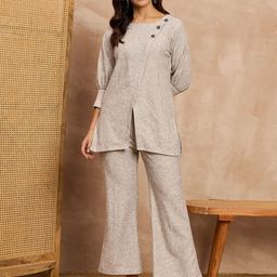 all about you Self-Design Boat Neck Tunic With Trousers Co-Ords-17