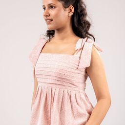 MONOMEE Animal Print Crepe Peplum Top-picture-10