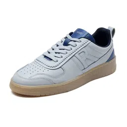RARE RABBIT Men Nigel Primary Ice Blue Leather Sneakers-image-96