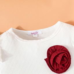 hopscotch 2-Pc Rosette Flutter Blouse & Skirt-picture-18