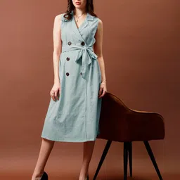 Athena Immutable Sleeveless A-Line Trench Dress-27