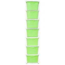 Parasnath Green & White 7-Layer Drawer Multi-Utility Organisers with Wheels image 3