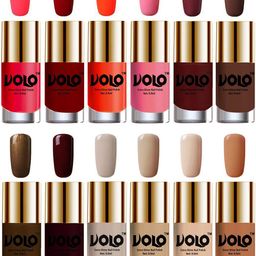VOLO Set Of 12 Luxury Super Shine Vibrant Shades Nail Polish-9ml Each-Combo No-339-11