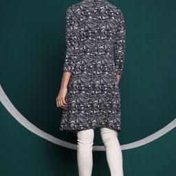 Zicada Printed Longline High-Low Open Front Shrug image 2