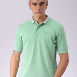 The Indian Garage Co Men Solid Polo Collar T-shirt-image-42