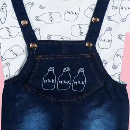 BAESD Infants Short Dungaree With Printed T-Shirt image 3