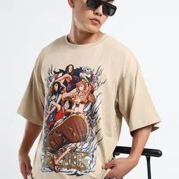 THE BEETEL HOUSE Men Printed Drop-Shoulder Sleeves Pockets T-shirt-image-95