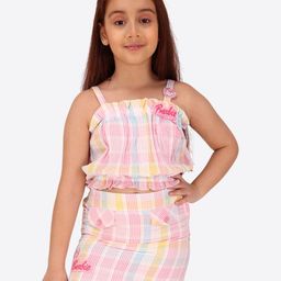 CUTECUMBER Girls Striped Top with Skirt-image-19