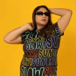 Sizeupp Plus Size Typography Printed Crew Neck Half Sleeve Regular Fit T Shirt-image-44
