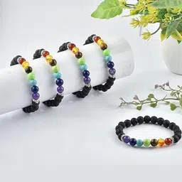 Divine souvenirs Unisex Set Of 4 Artificial Beaded Elasticated Bracelets-90