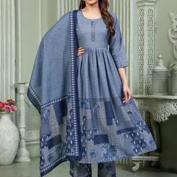 JYA Women Blue Kurta Sets-picture-5