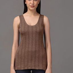 Wearslim Women Striped Non-Padded Cotton Thermal Camisole-image-99