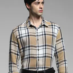 Jack & Jones Men Slim Fit Opaque Checked Casual Shirt-image-58