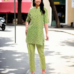 Moda Rapido Printed Pure Cotton Top With Trousers Co-Ords-image-34