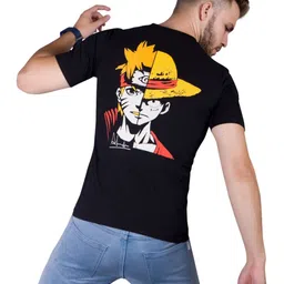 Quco Men Graphic Printed Biowashed Round Neck Cotton Tshirt-picture-38