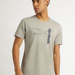 Reebok Men Solid Round Neck Pure Cotton T-shirt-image-6