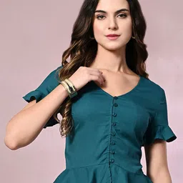 all about you Women Solid Peplum Top-image-50