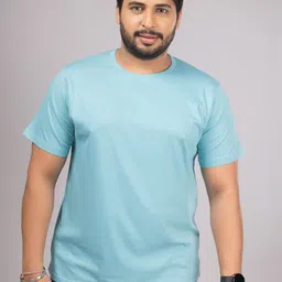 Sizeupp Men Plus Size Crew Neck Regular Fit Solid Core Tee-image-64
