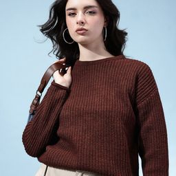 glitchez Ribbed Drop Shoulder Oversized Pullover-picture-30