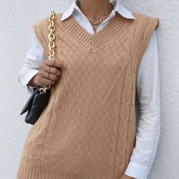 KPOP Women Cable Knit Pullover-picture-34