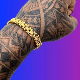 Dynamic Retail Global Men Gold-Plated Stainless Steel Link Bracelet-picture-48