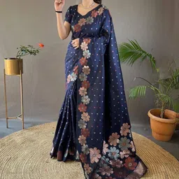 Sitanjali Woven Design Silk Blend Kanjeevaram Saree-image-67