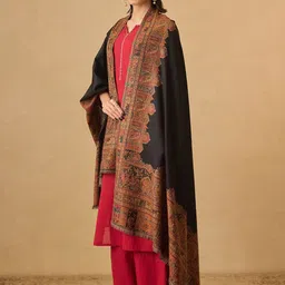 Pashmoda Tribal Woven Design Shawl-picture-44