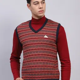 Monte Carlo Men Striped Woollen Pullover-picture-31