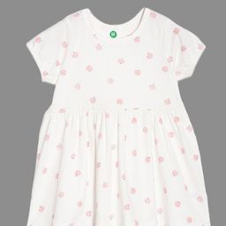 YK Organic Print Organic Cotton Fit & Flare Dress-image-87