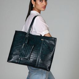 Mast & Harbour Women Textured Structured Shoulder Bag with Pouch-image-79