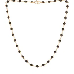 Beadworks Gold-Plated Black Beaded Necklace-picture-5