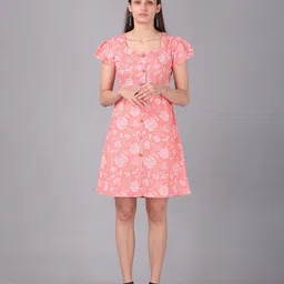 Shedika Floral Print Fit & Flare Dress-image-7