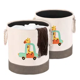 Kuber Industries Grey Set of 2 Regular Multi-Utility Organisers-46