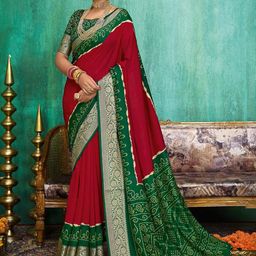 TIRA Solid Tussar Saree-image-69