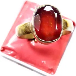 GenZcomplex Gold-Plated Brass Garnet Finger Ring-62