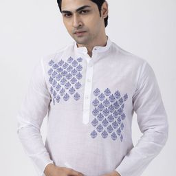 DEVOILER Men Ethnic Motifs Printed Regular Kurta with Pyjamas image 3