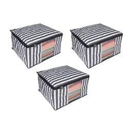 prettykrafts Black 3 Pieces Reusable Multi-Utility Organisers-6